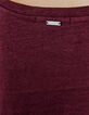 Bordeauxrotes Damen-T-Shirt aus zertifiziertem Leinen-5