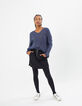 I.Code navy blue mohair mix cape-sweater-6