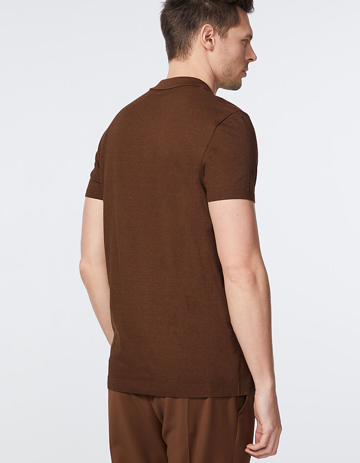 Polo moca algodón modal para hombre-3