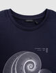 Marine Jungen-T-Shirt, Biobaumwolle, Spirale-Muschel-2