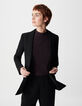 Women's black tennis color stripe suit jacket-5