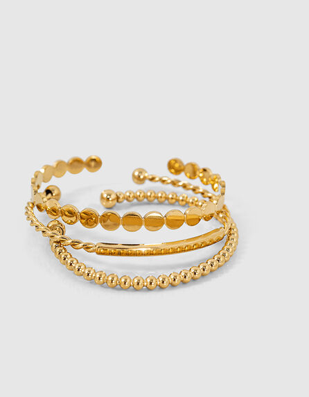 Women’s gold-toned bangle-style bracelets