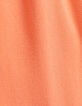 Orangefarbenes Mädchenkleid mit Rüschenärmeln-8