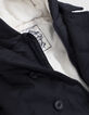 Baby boys’ navy parka with black quilted facing-2