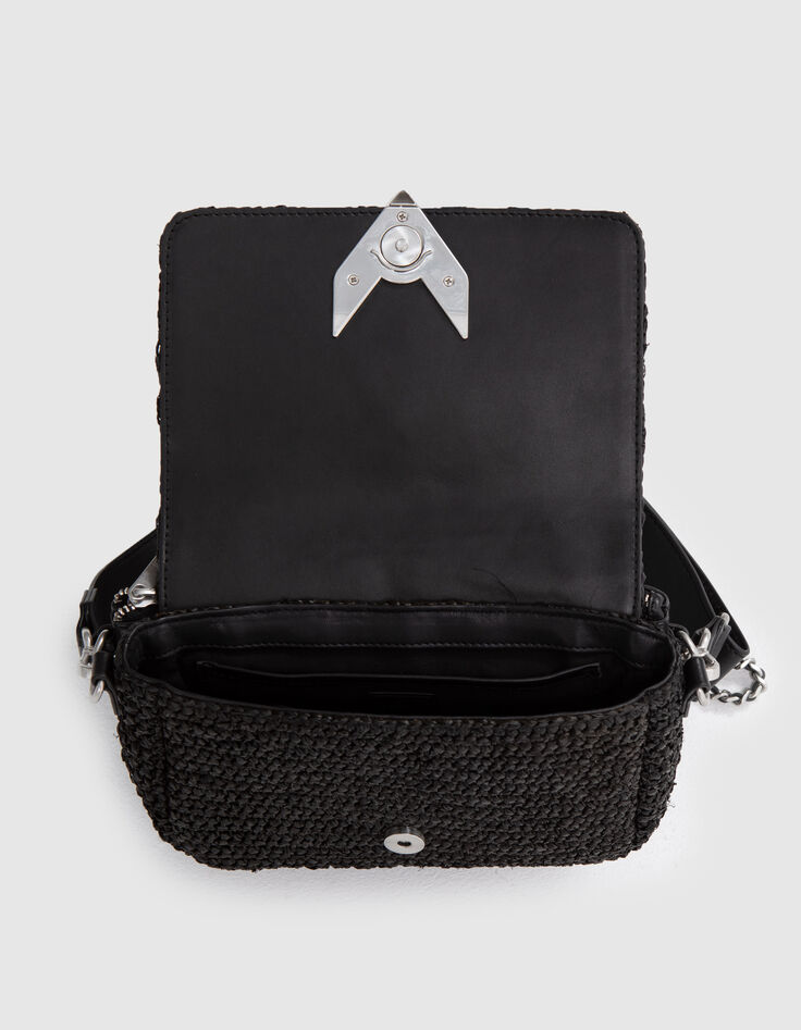 The 111 BAMBOO BEACH black mix raffia and suede for women-6