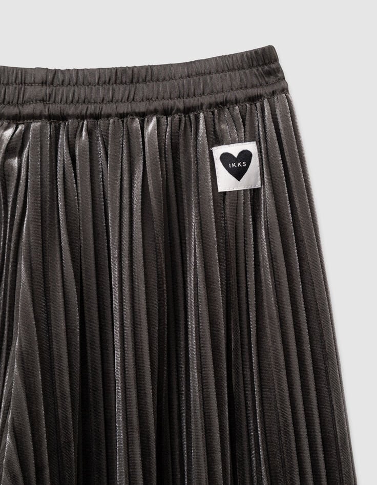 Pantalon large kaki panne de velours plissée fille-7 Pantalon large kaki panne de velours plissée fille-7