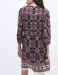 Kurzes Damenkleid im Bohemien-Print-2