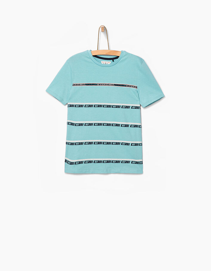 Boys’ lagoon striped WAY T-shirt  - IKKS
