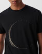 Zwart T-shirt borduursel maan Heren-4