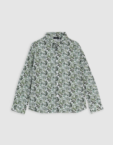 Camisa verde tejido Liberty prisma niño - IKKS