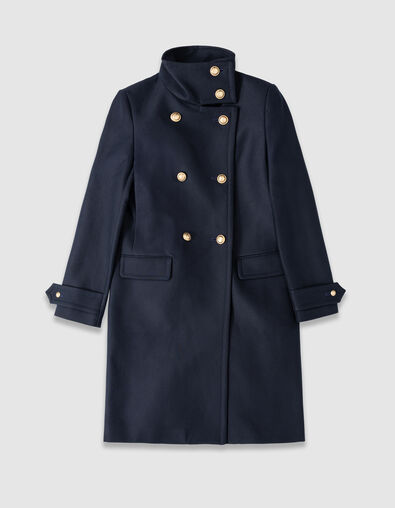 Manteau caban marine bouton gravés Femme - IKKS