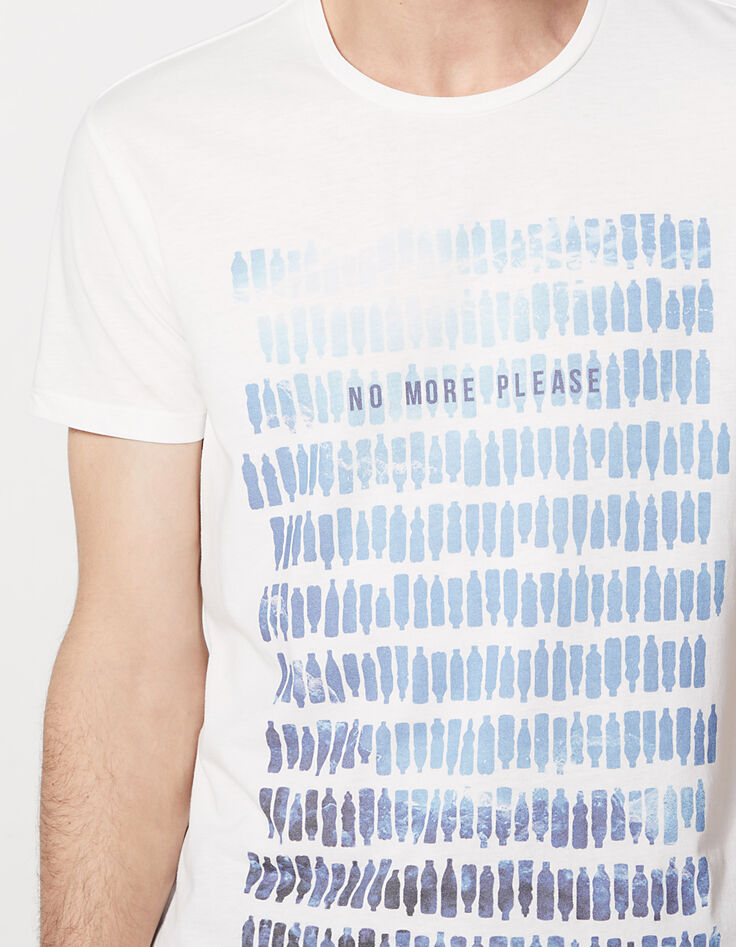 Camiseta blanca IKKS BETTER con botellas Hombre-4