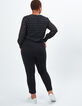 Langer schwarzer Overall mit Bluse in Schwarz und Gold I.Code-2