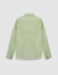 Chemise regular verte voile de coton bio Homme-6