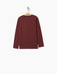 T-shirt pruimkleur jongens -3