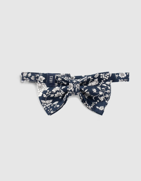 Marineblaue Fliege mit Blumenprint für Jungen - IKKS