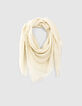 foulard jacquard monogramme  IKKS  blanc cass&eacute; femme -1