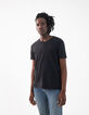 Men’s black T-shirt with biker image-2