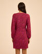 Robe rose imprim&eacute; floral I.Code-4