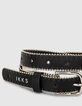 Ceinture noire perfo étoiles bordée micro billes fille-2