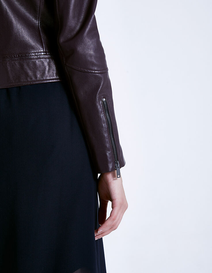 Blouson cuir coloré femme-4