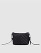 Bag 1440 Steward black leather herringbone quilting Women-1
