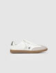 Baskets blanches mix cuirs Femme-1