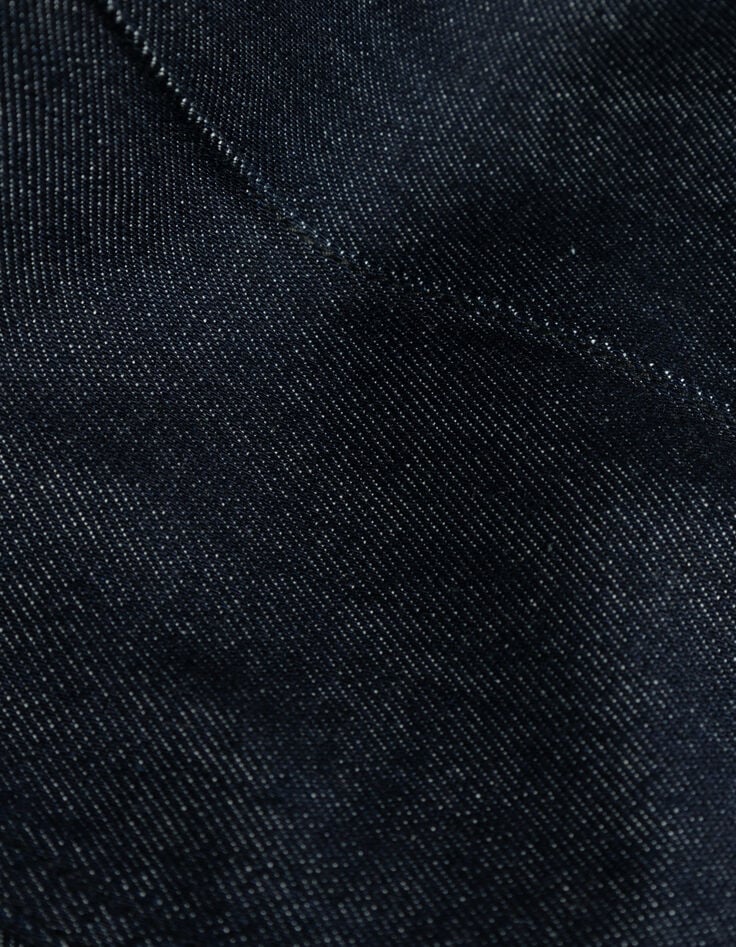 Jean flare brut taille haute plis cousus devant Femme-8