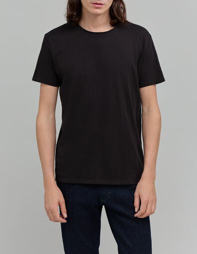Camiseta de algod&oacute;n org&aacute;nico marr&oacute;n L'Essentiel hombre - IKKS