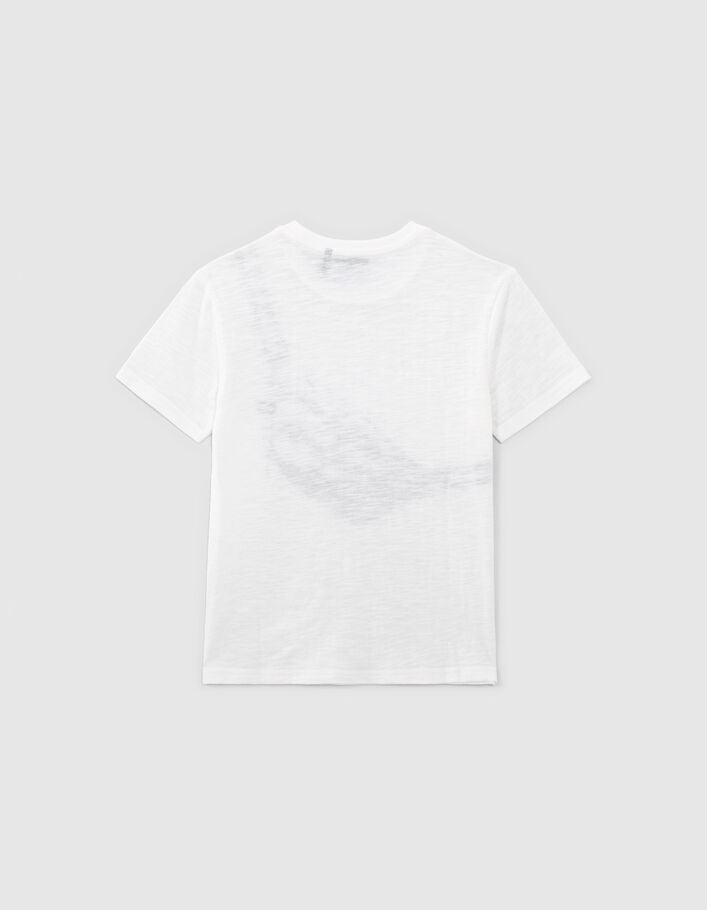 T-shirt blanc cassé coton bio print sac-banane garçon - IKKS