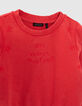 Rode sweater geborduurde sterren meisjes-5
