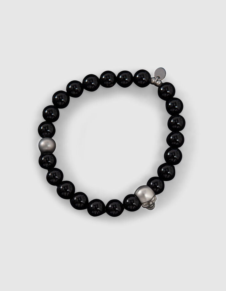 Bracelet noir en pierres de Jade Homme-5