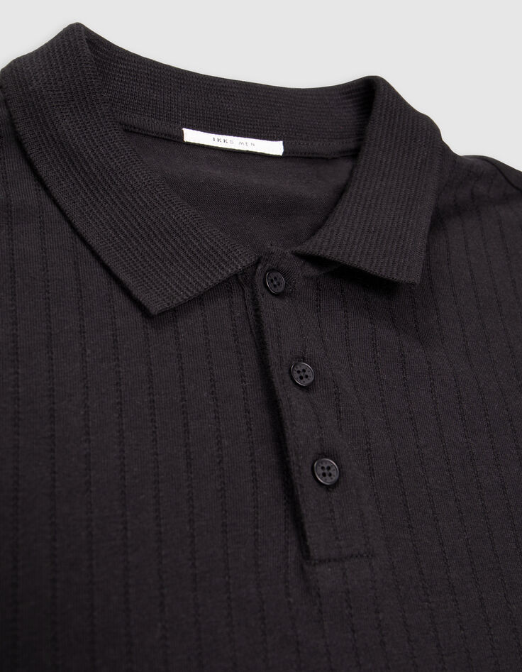 Polo calado negro de hombre-2