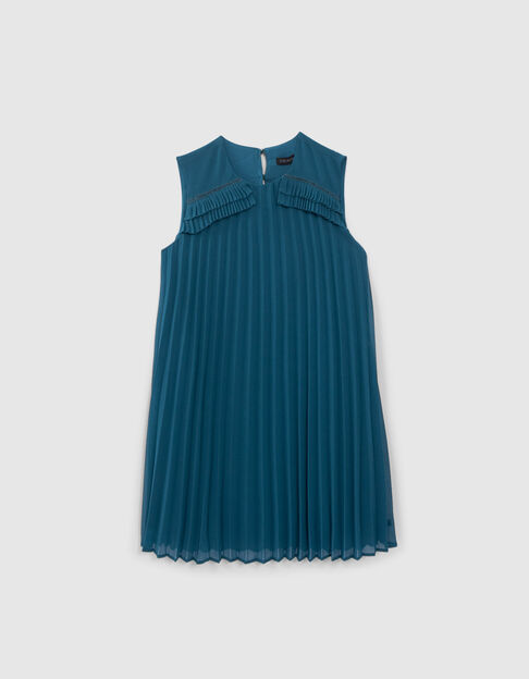 Girls’ green pleated dress - IKKS