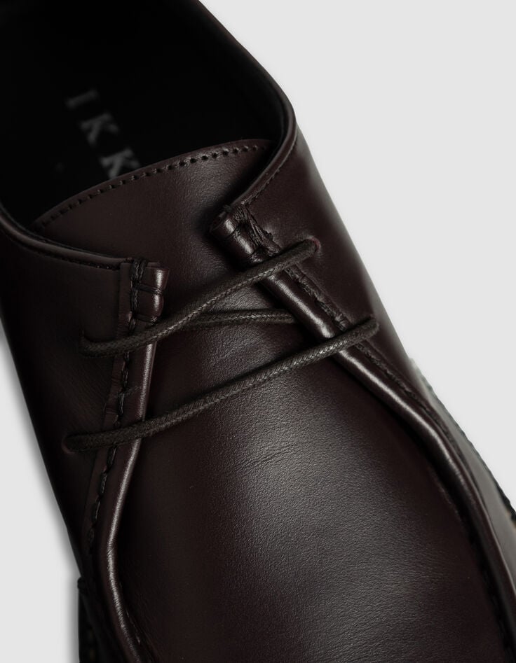 Zapatos derby con plataforma en piel ciruela para hombre-7 Zapatos derby con plataforma en piel ciruela para hombre-7