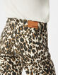 Jean droit marron &agrave; motif l&eacute;opard Anders Femme-5