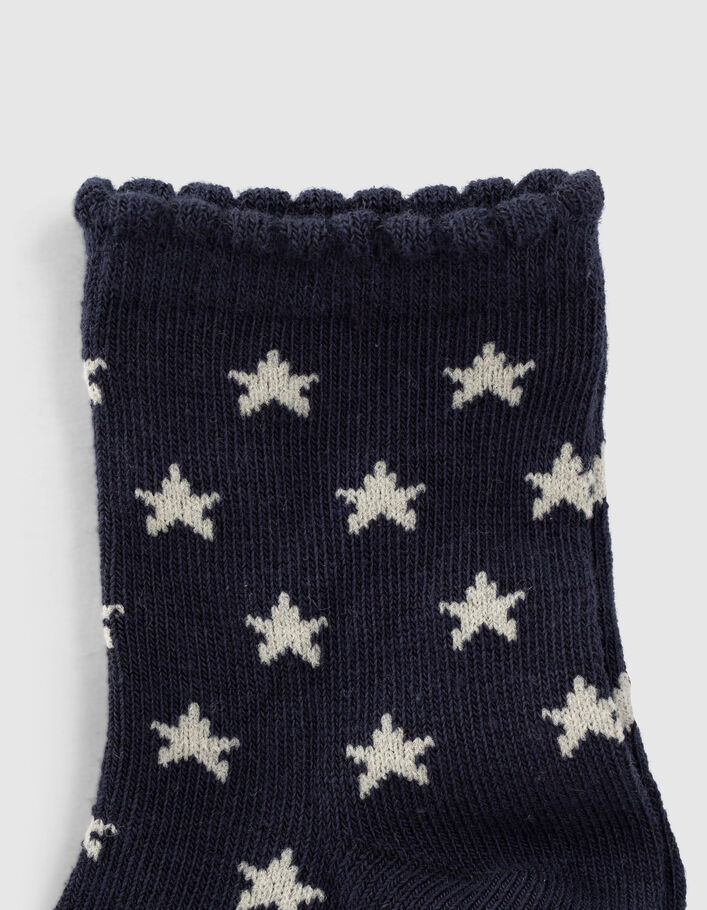 Socken für Babymädchen in Marineblau, Weiß - IKKS
