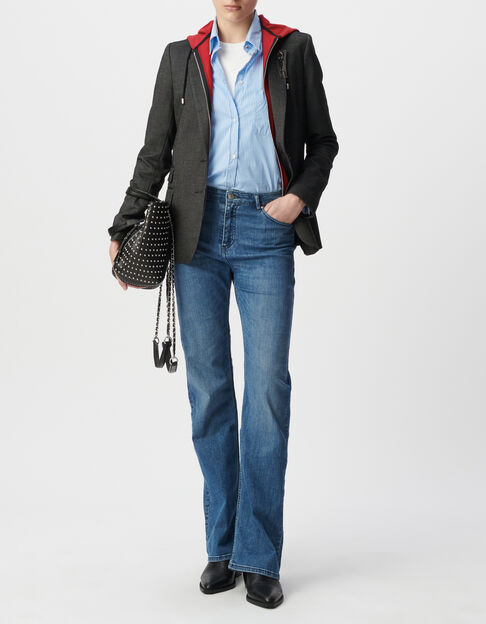 Chaqueta de traje oversize de caviar negro - IKKS