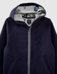Cardigan navy avec all over int&eacute;rieur gar&ccedil;on -3