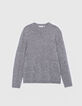 Pull azur tricot mouliné ajouré Homme-6