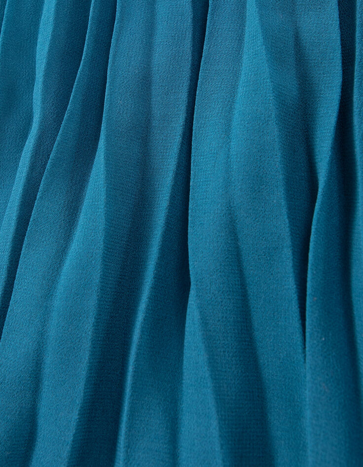 Girls’ green pleated dress-7