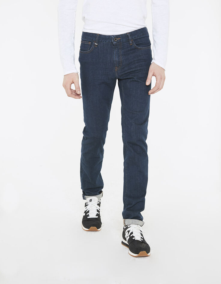 Men's blue slim jeans-1