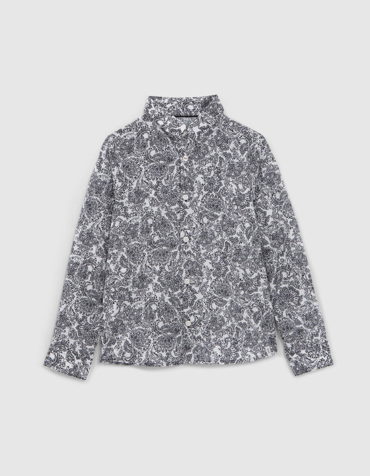 Camisa blanco roto estampado étnico niño-1
