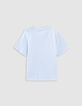 T-shirt bleu motif éclair lenticulaire garçon-3