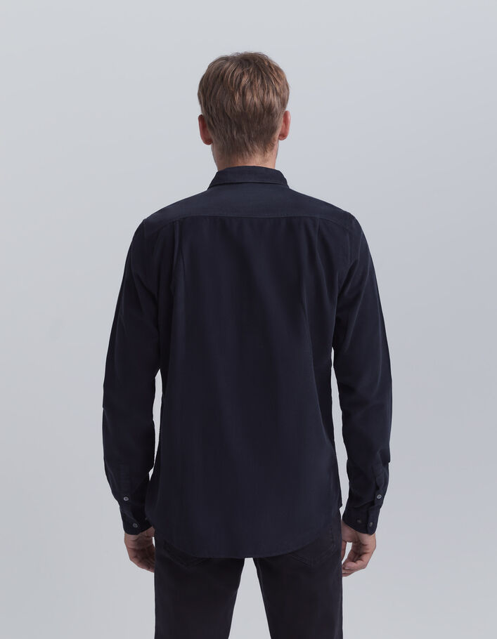 Men’s navy needlecord REGULAR shirt-3