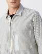 Men&rsquo;s ink striped REGULAR overshirt-4