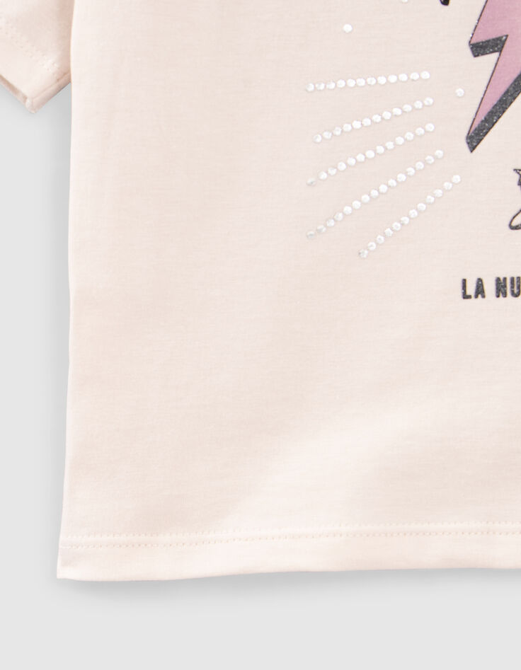 T-Shirt, Ecru, Biowolle, Blitz, Sterne, Mädchen-5 T-Shirt, Ecru, Biowolle, Blitz, Sterne, Mädchen-5