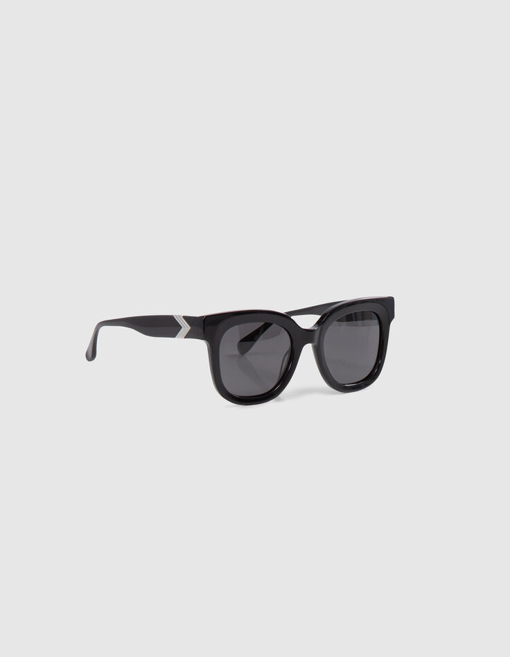 Zonnebril zwart oversized vlinderstijl Dames-5