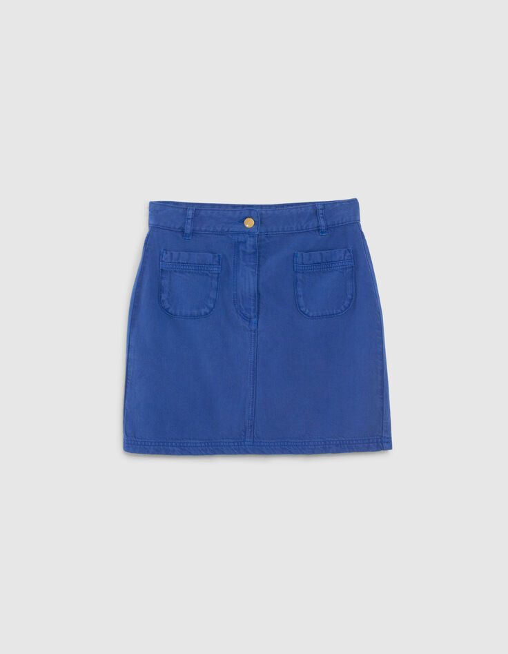 Mini jupe en jean bleu électrique I.Code-5