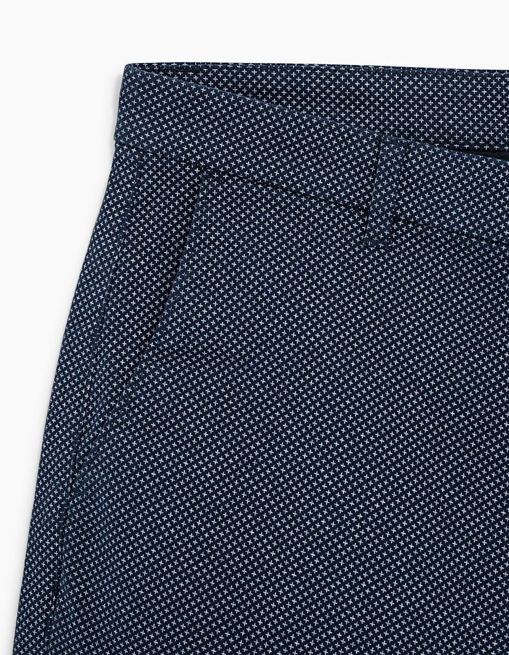 Pantalon chino indigo imprimé croix Homme-2 Pantalon chino indigo imprimé croix Homme-2